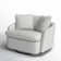 Nelida 47" Wide Upholstered Swivel Barrel Chair