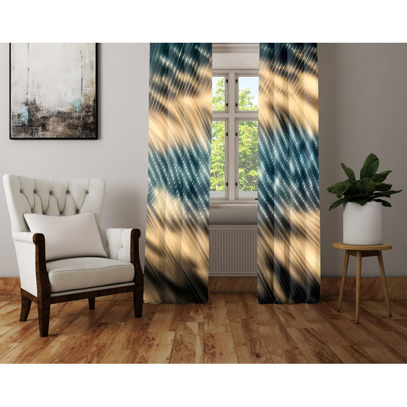 Paire de rideaux semi-transparents en polyester Albrey, L 20 po x L 61 po
