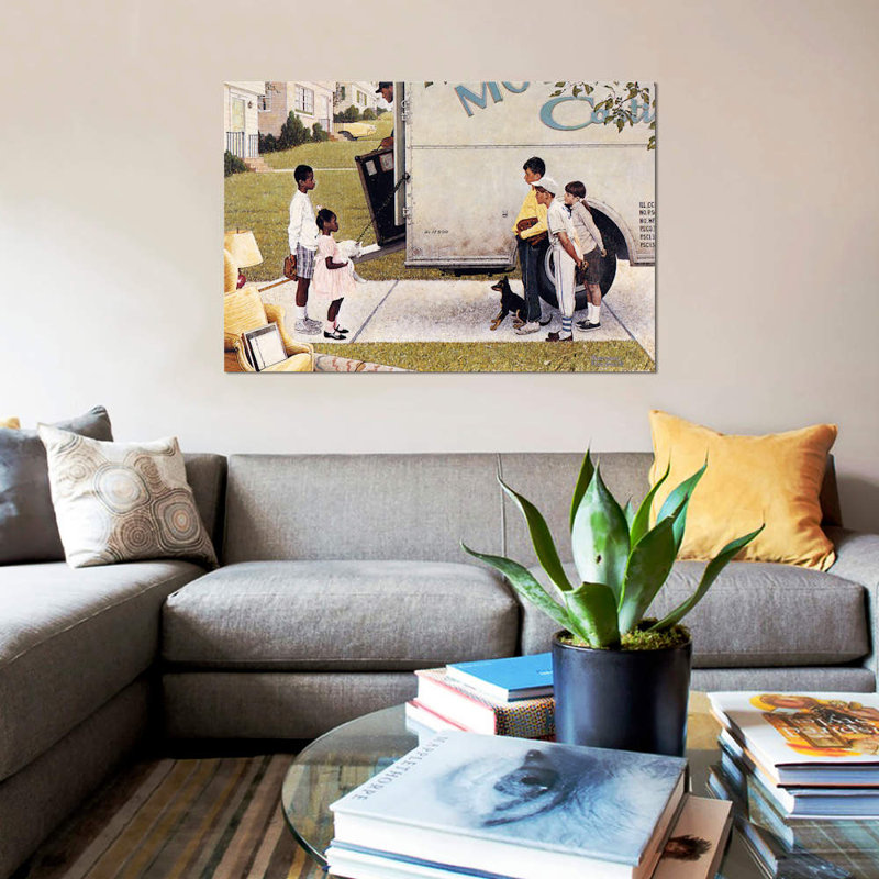 Moving In (New Kids In The Neighbourhood) by Norman Rockwell - Print on Canvas, 101.6 cm H x 66.04 cm W x 3.175 cm D