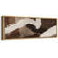 «Grunge Abstract Paint Stroke Effect Mid Mid Century Shape Contemporary Abstract Dynamic Black and White», reproduction encadrée sur toile-96074529-111376716