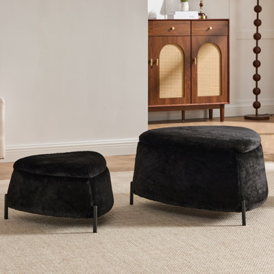 Upholstered Storage Ottoman (Set Of 2)
