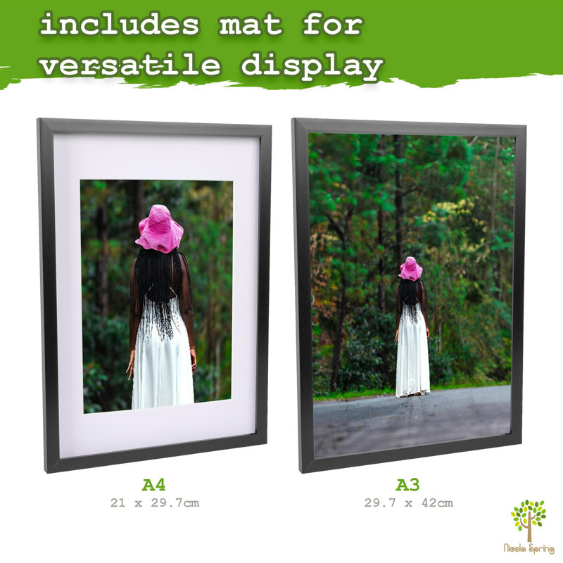 Acrylic Picture Frame - Set of 3, Grey