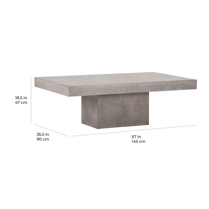 Perpetual Outdoor Coffee Table, Slate Gray