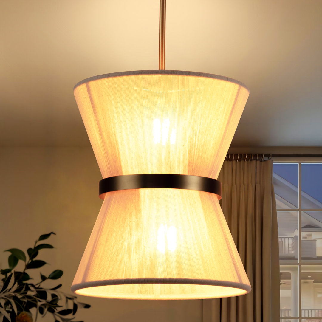 Osino 2-Light Geometric Unique Drum Pendant