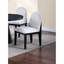 Chaise d'appoint ergonomique en tissu blanc