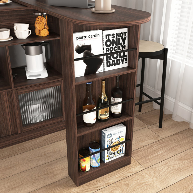 Modern Bar Cabinet with Rotating top