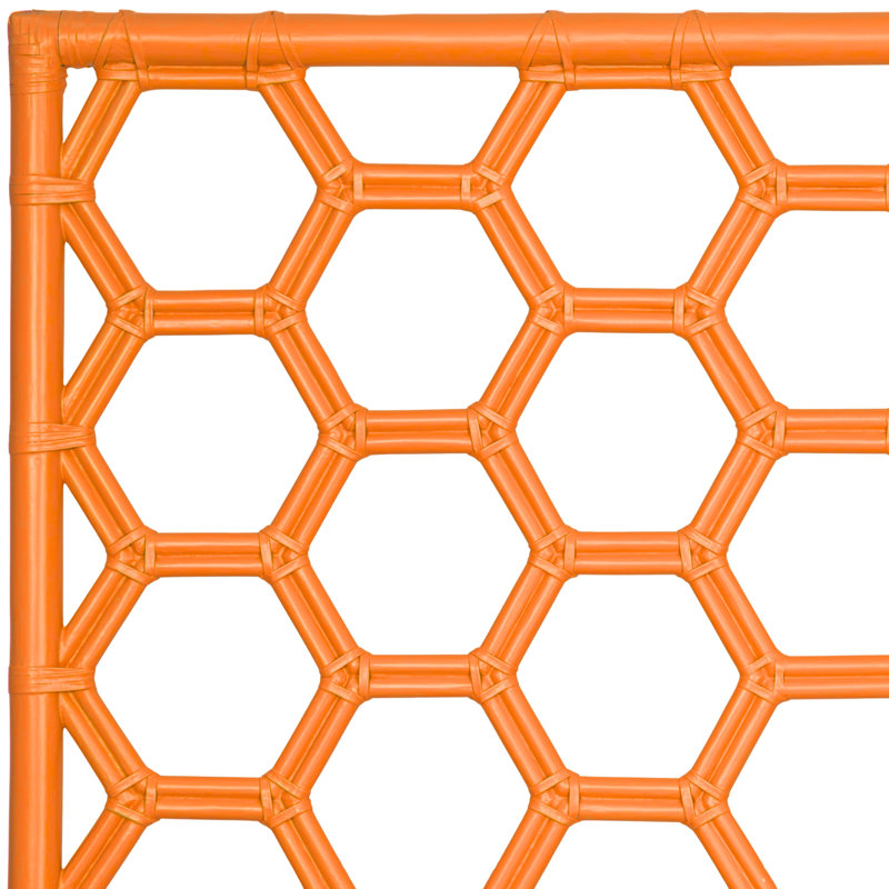 Honeycomb Bed, Citrus Orange, Extra-long Twin