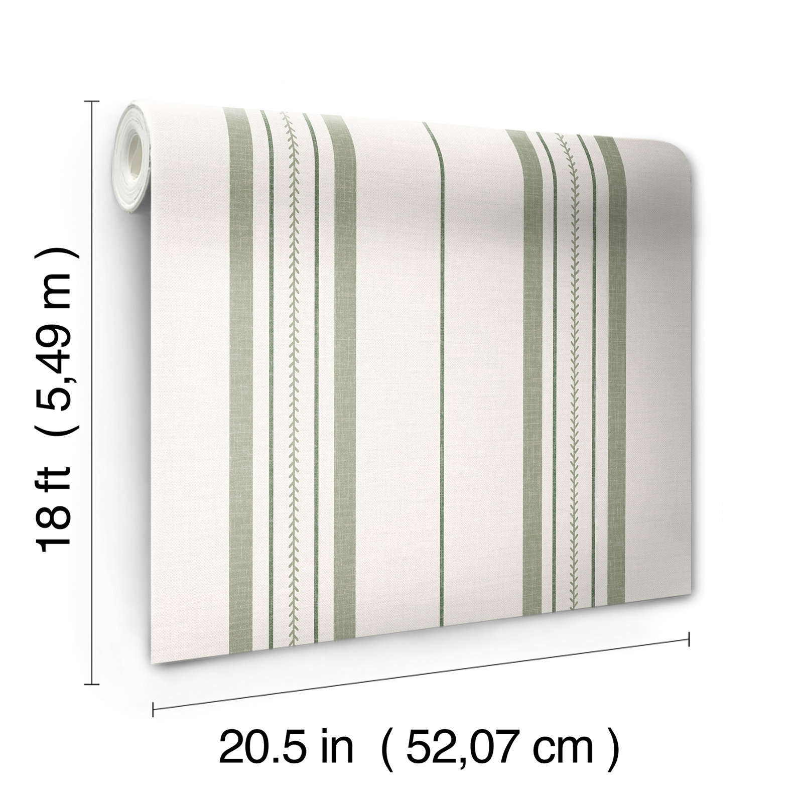 Townhouse Stripe Self-Adhesive Wallpaper Double Roll, Red