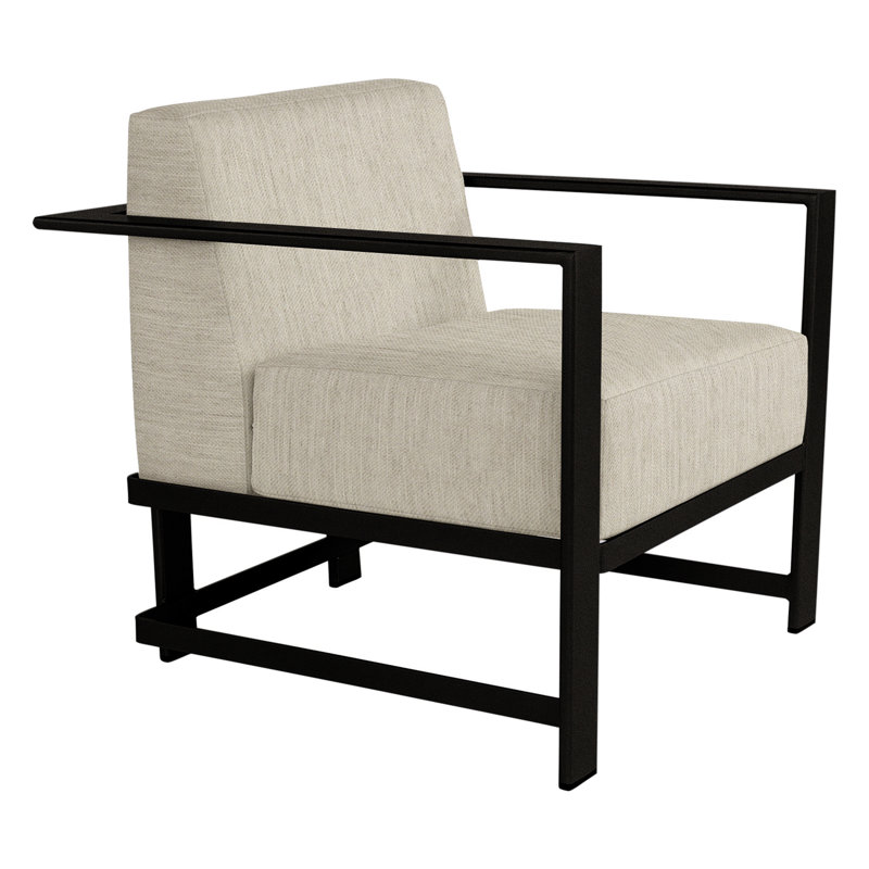 Studio Outdoor Lounge Chair, Carbon Black, Sahara Cafe