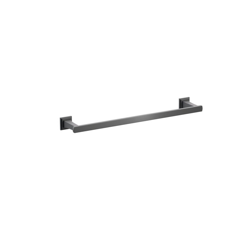 Barre à serviettes évasée transitionnelle 9 po avec rosette carrée Emtek, H 1,625 po x L 19,375 po x P 3,125 po, Dos plat