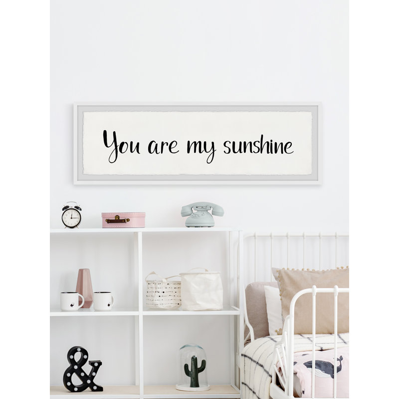 Bourassa «You Are My Only Sunshine», reproduction encadrée, H 15 po x l 45 po x P 1,5 po