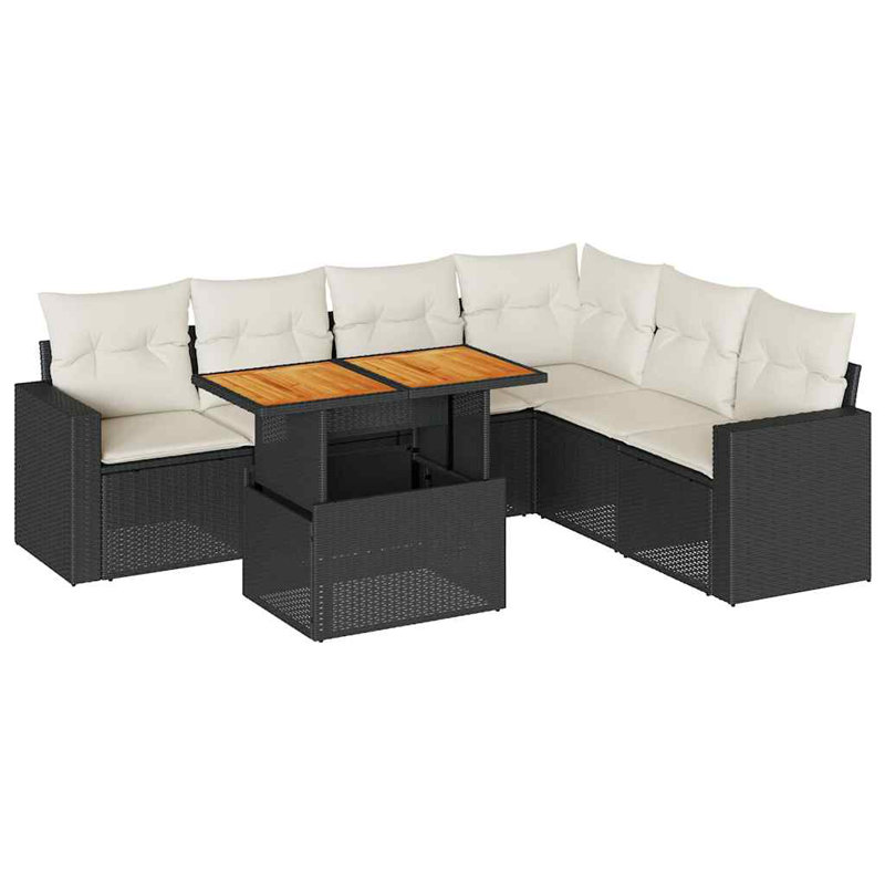 Vidaxl Garden Sofa Set PE Rattan Large UV-Resistant Materials