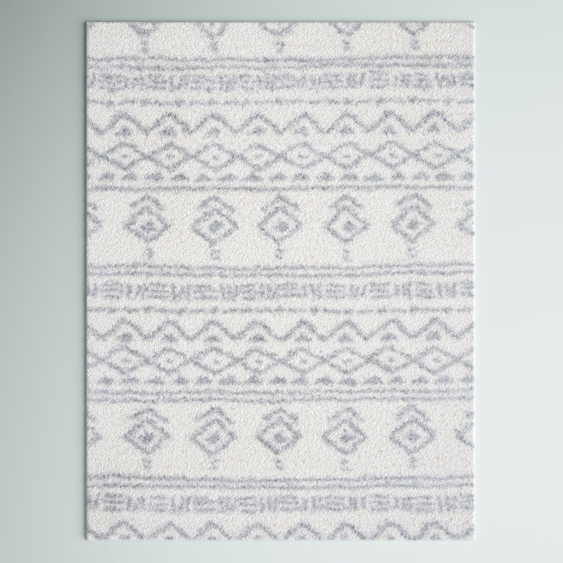 Tapis ivoire / gris Maddie, Rectangle 8 pi x 10 pi