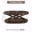 Table basse ovale en bois 44 pouces avec base en forme de X