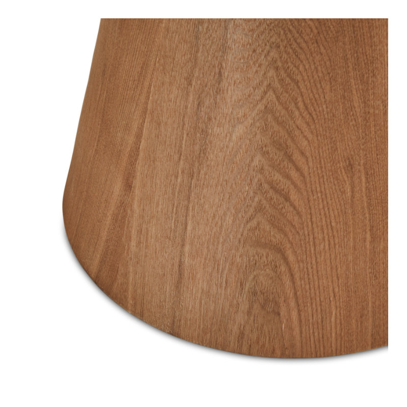 Ludwicka Coffee Table Light Grey DIA 60x40, Natural Wood, 40cm H x 60cm W x 60cm D, Natural Wood