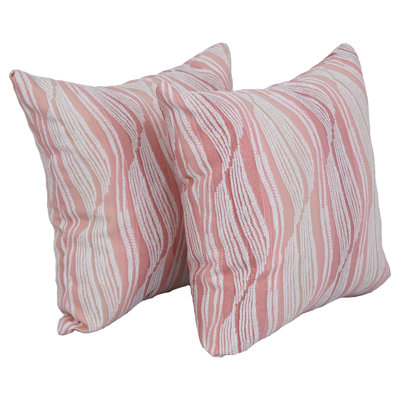 23_17-inch Jacquard Throw Pillows With Inserts (set Of 2)