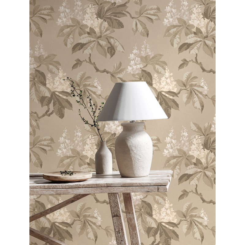 Chestnut Floral Wallpaper, Nautral