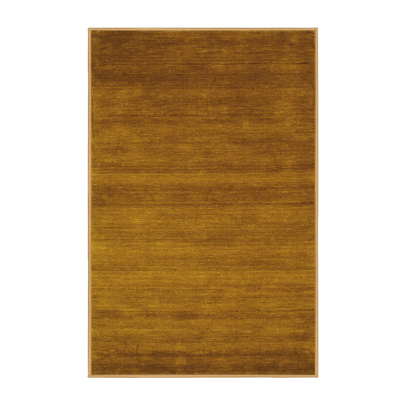 Tapis contemporains jaunes lavables à la machine 80, Rectangle 2 pi x 3 pi