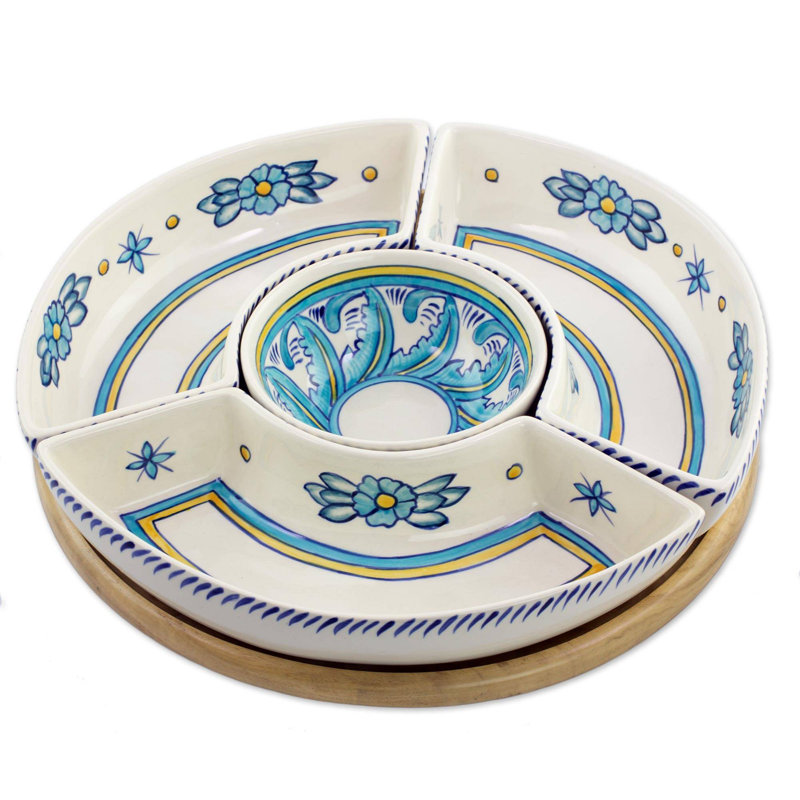 Wildon Home® Deodar Ceramic Divided Serving Dish