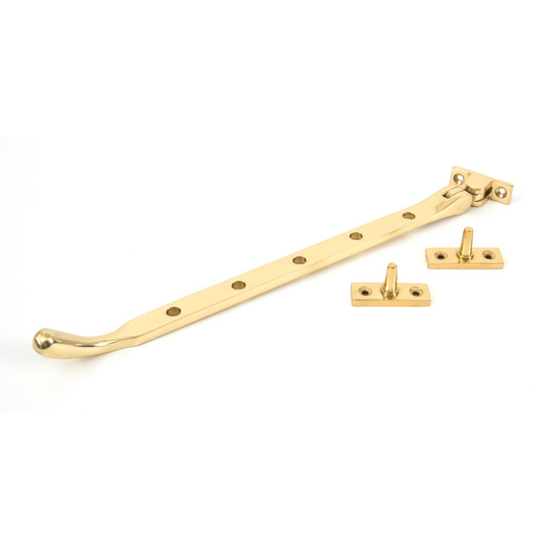 Peardrop Stay Door Accessory, Polished Brass