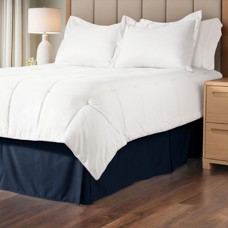 Jupe de lit de 14 po Becky Cameron, Bleu marine, Grand