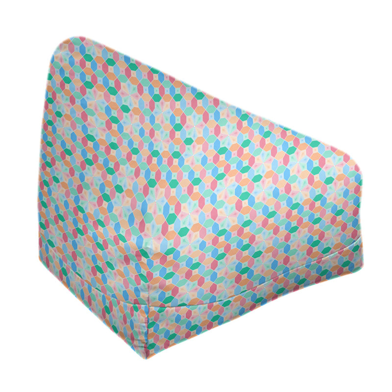 Housse de sac de pois en verre coloré Leffel, H 86 po x L 2 po x P 43 po, Ivoire / Orange / Vert, Pas de bourre