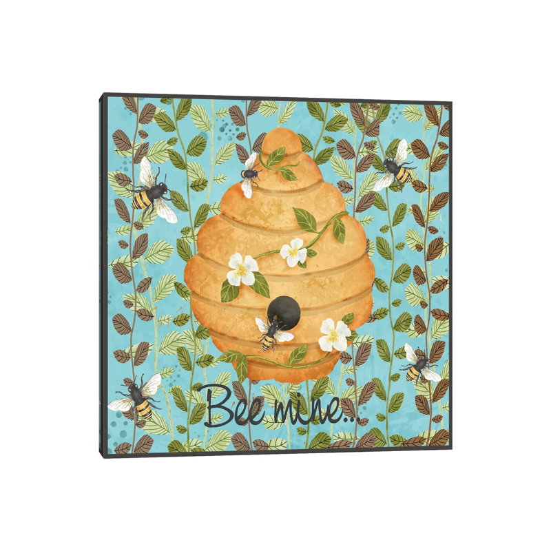 Bees and Honey I 1 Piece Wrapped Canvas Wall Art, 30.48 cm H x 30.48 cm W