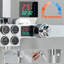 Thermostatic Chrome EXposed Bathroom Shower Mixer Twin Head Large Bar Set Square