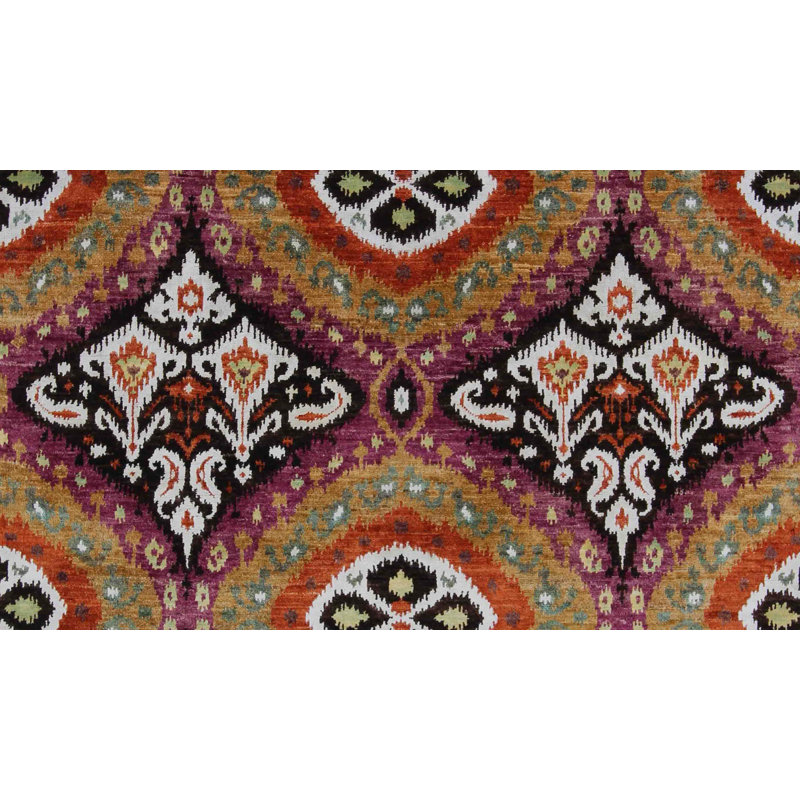 Geometric Hand Knotted Area Rug, Rectangle 119 x 176cm