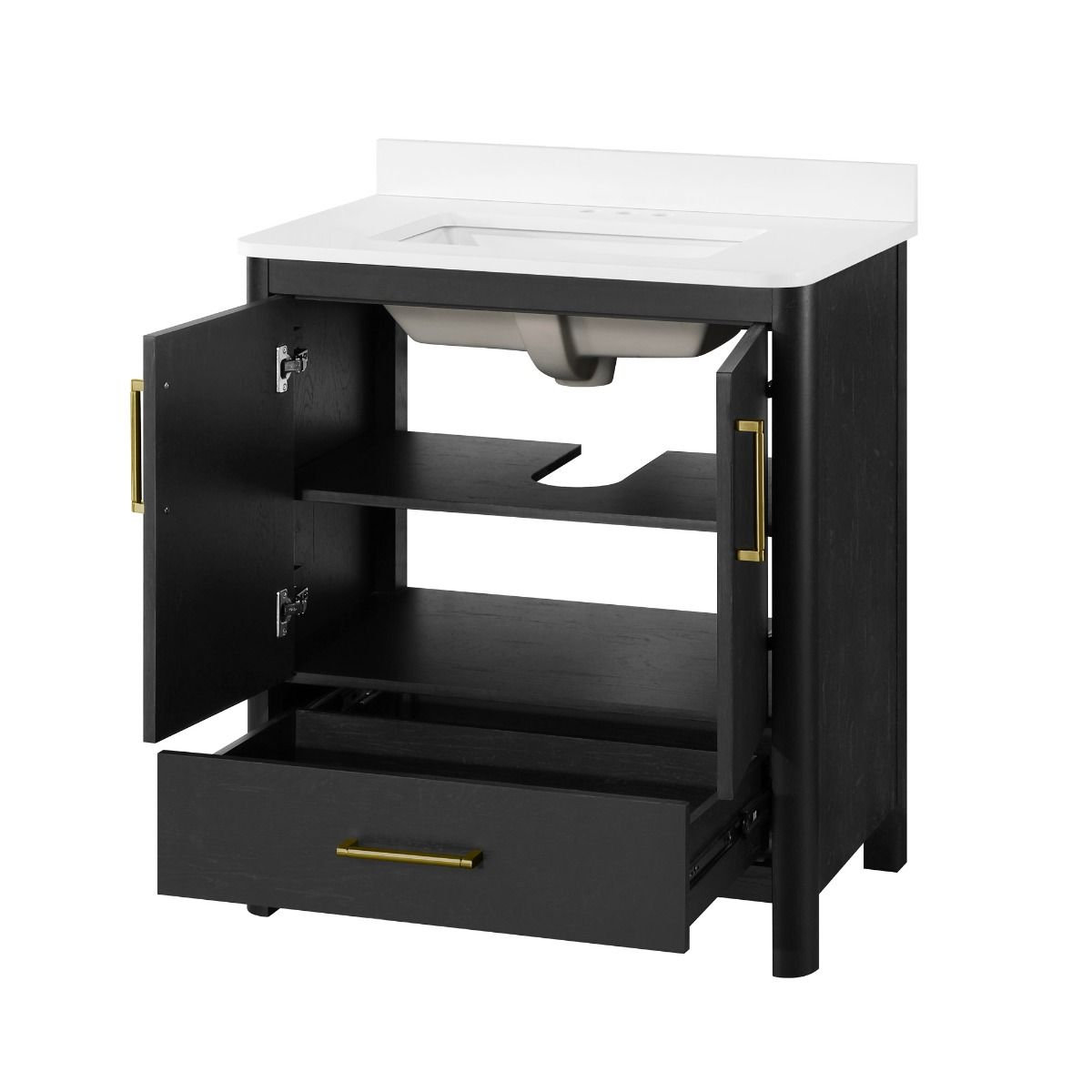 Austin 30" Single Bathroom Vanity, Black