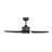 Heredia Indoor Ceiling Fan with Threaded Downrod, Midnight Black ABS blades and Handheld Remote