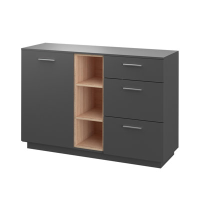 Berthilde 126.8 Cm Wide 3 Drawer Sideboard