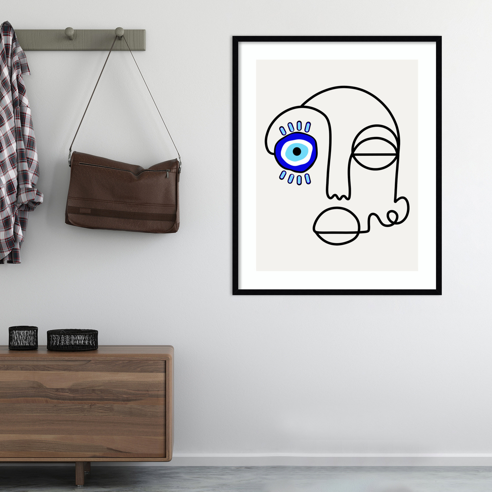 No Evil Allowed by Shatha Al Dafai, Noir Black, 41.38" H x 33.38" W x 0.875" D