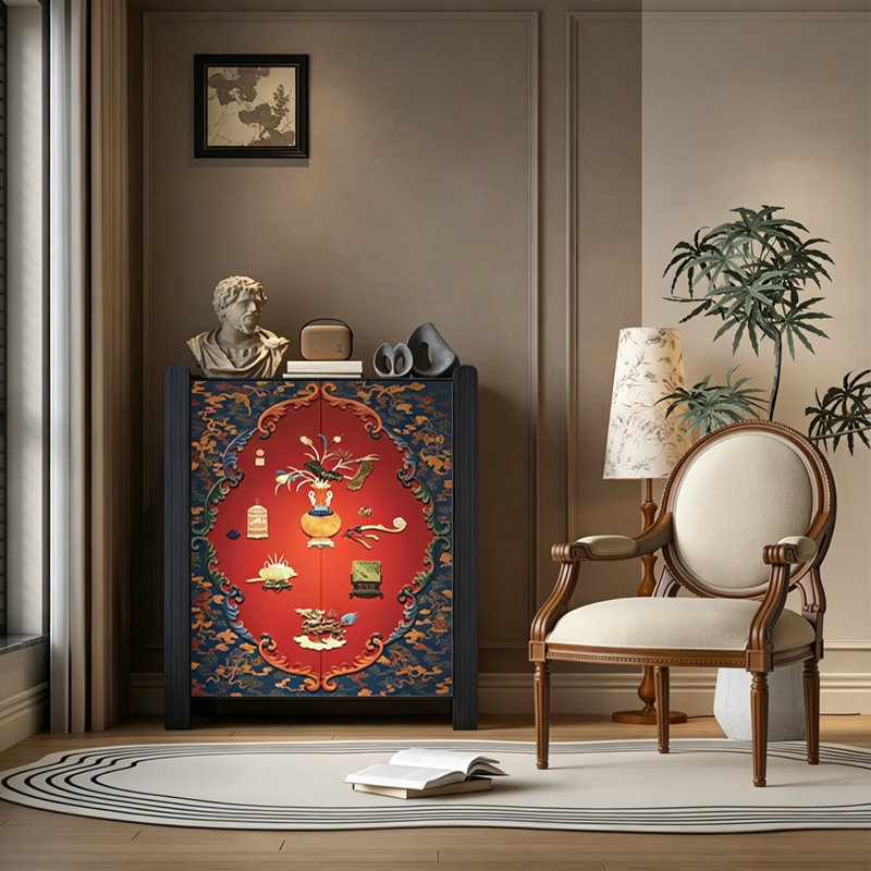 Armoire d'entrée Mid-Century, H 45,27 po x l 31,49 po x P 16,92 po