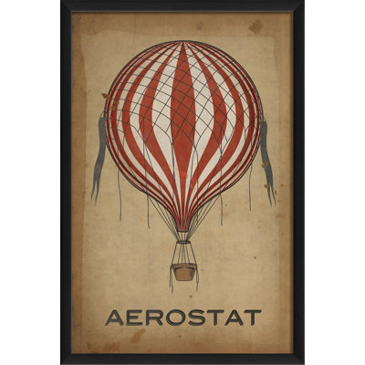 Ballon d’air chaud aerostat, impression encadrée