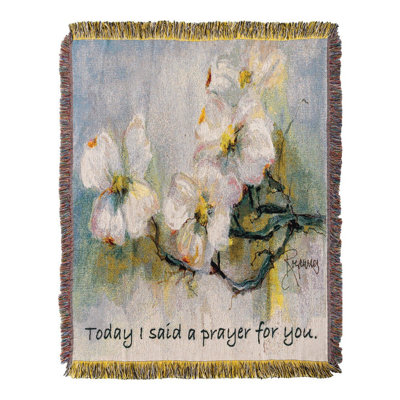 Jeté manuel 50 x 60 Floral Home Woodworkers & Weavers