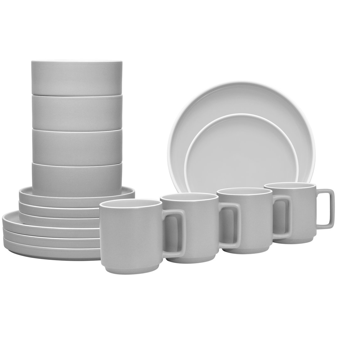 Noritake ColorTrio Stax 16-Piece Dinnerware Set, Service for 4 Noritake 