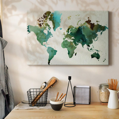 «Inky World», toile tendue avec châssis