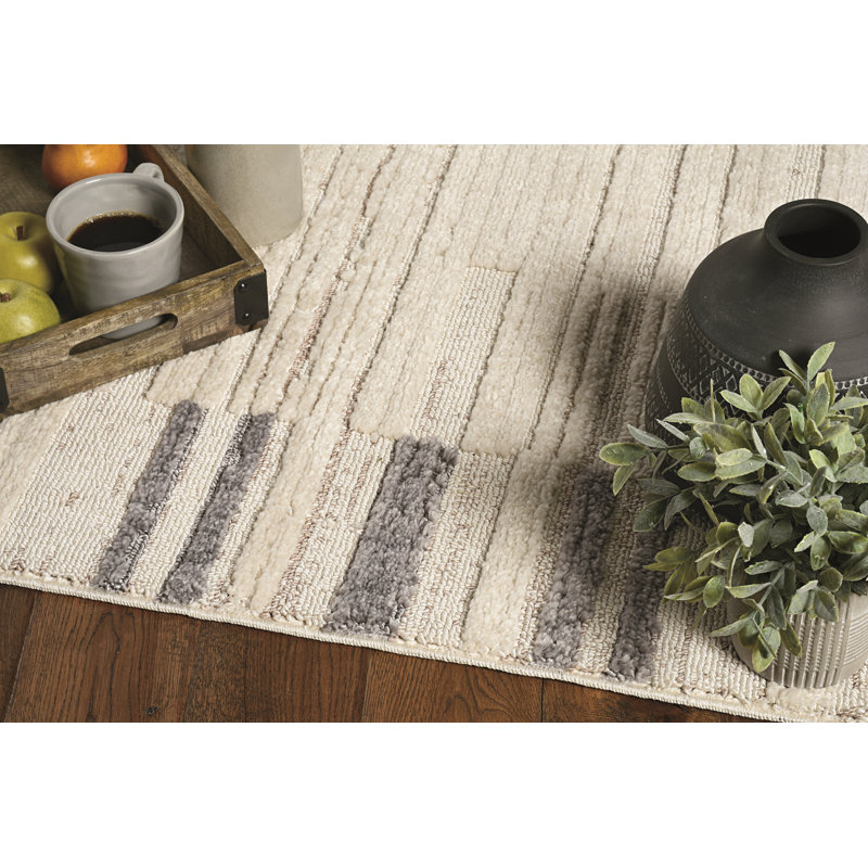 Lexington Ivory Abstract Area Rug, Rectangle 12' x 15'