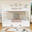 Lit superposé grand sur grand avec lit gigogne simple TG, échelle et garde-corps-851223636