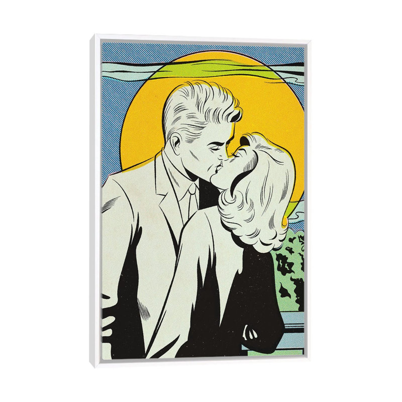 Moon by Joseph McDermott - Print on Canvas, White Framed, 152.5 cm H x 101.5 cm W
