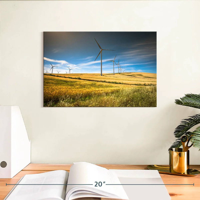 Lilie Wind Turbine Field, 8" H x 12" W