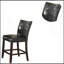 Ensemble de 2 chaises hautes capitonnées modernes en similicuir noir