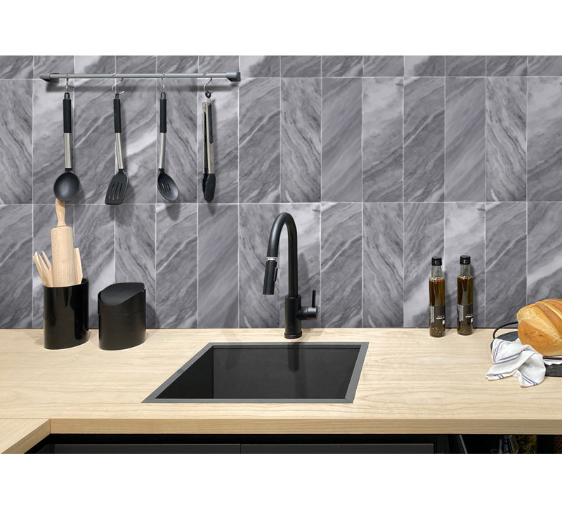 Grandis 4 in. x 12 in. Polished Marble Tile