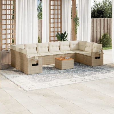 Ensemble de canapé de jardin Vidaxl beige