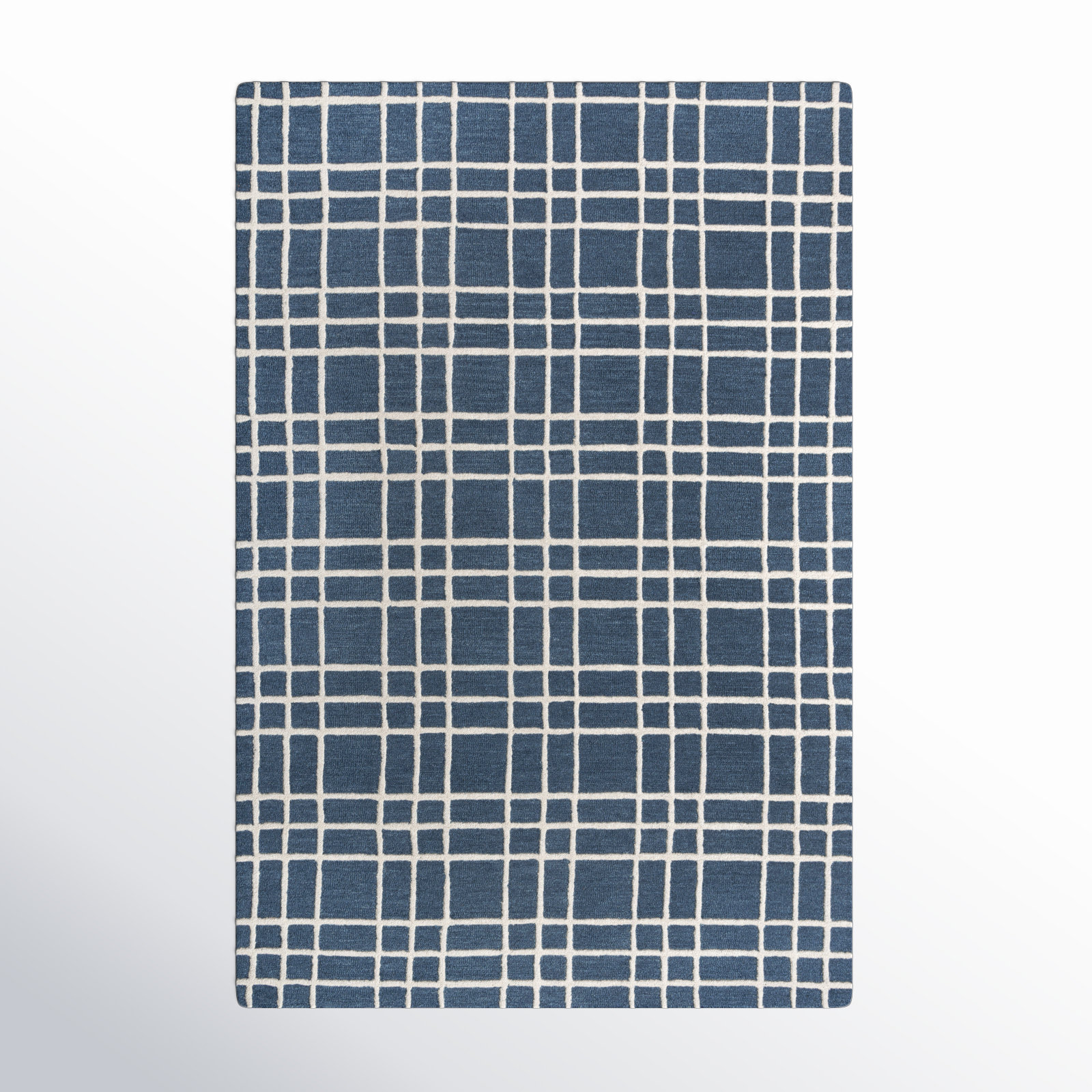 Alec Wool Blue Rug, Rectangle 5' x 7'6"