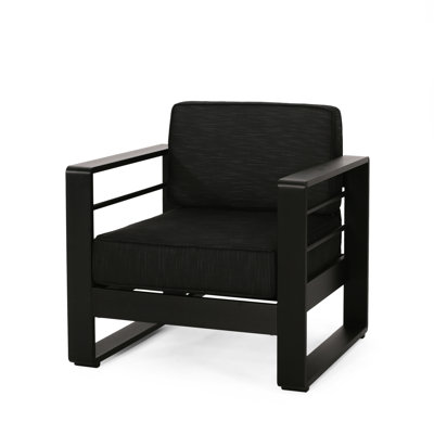 Chaise de salle à manger en aluminium gris foncé Bay Type MP1 de 31,35 po Profondeur, 27,58 de largeur, 24,76 de hauteur de la chaise grise