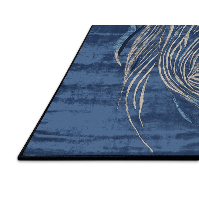 Tapis gris soyeux et moelleux, Rond 4 pi