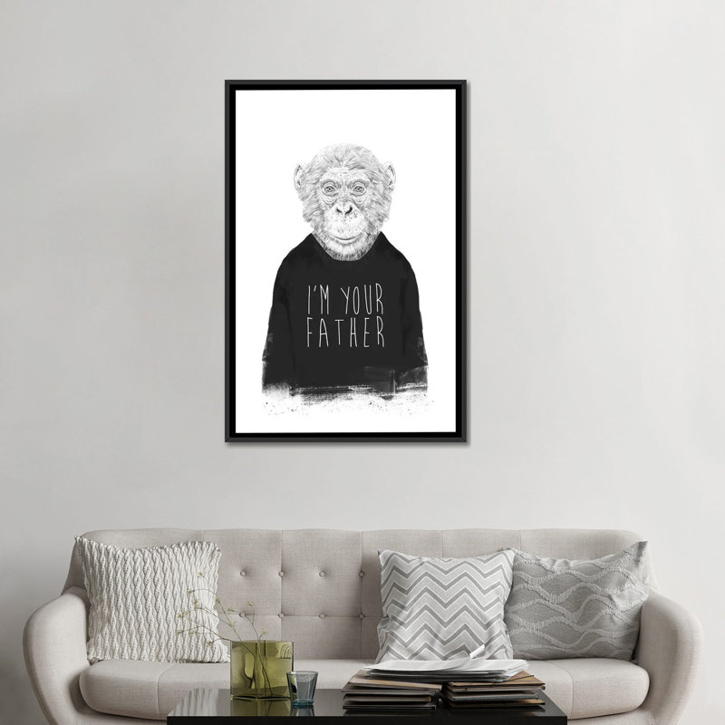«I'm Your Father», reproduction sur toile, H 26 po x l 18 po x P 1,5 po, Toile avec cadre noir, Pas de tapis