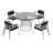 Scheld 4 - Person Solid Wood Top Pedestal Dining Set